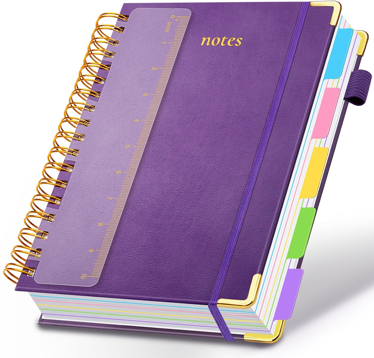 Detalle de GDGDSY College Ruled 8.5" x 11" Spiral Notebook, 300 Pages, 5 Subjects