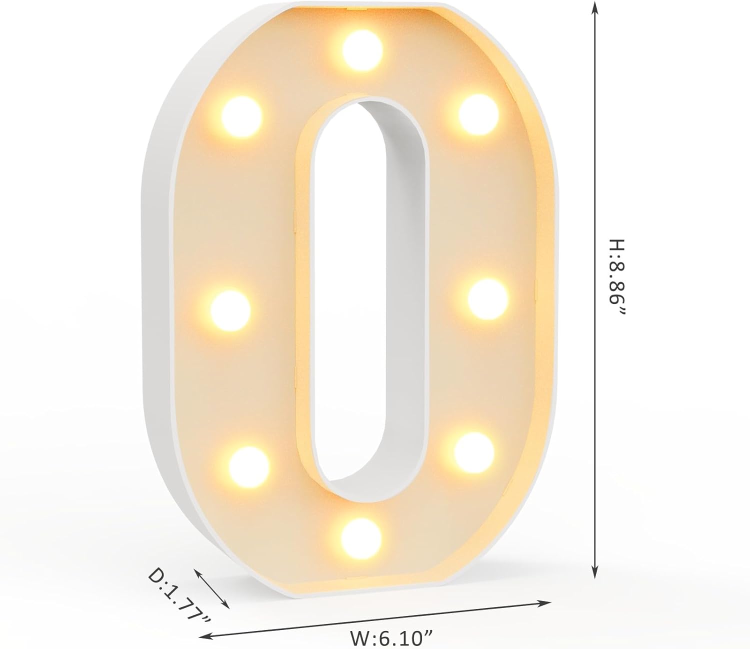 Thumbnail 3 de Ledido LED Light Up Marquee Number Sign 50 with cool and warm lighting modes