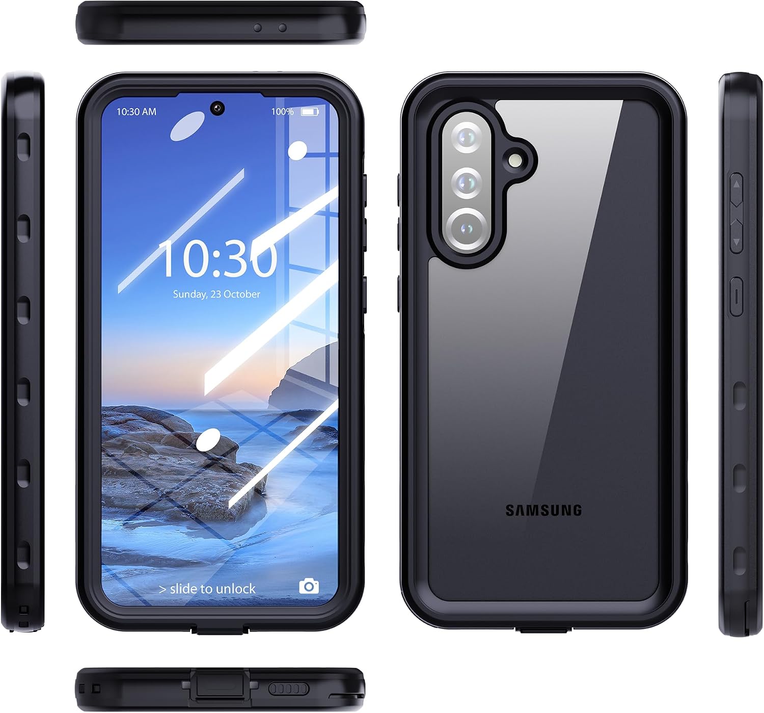 Detalle de Beeasy Waterproof 360° Protective Case for Samsung Galaxy A36 5G with Built-in Screen Protector