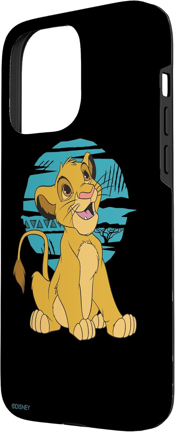 Thumbnail 1 de Disney Le Roi Lion Young Simba Happy Bleu Retro – Coque pour iPhone 15 Pro Max