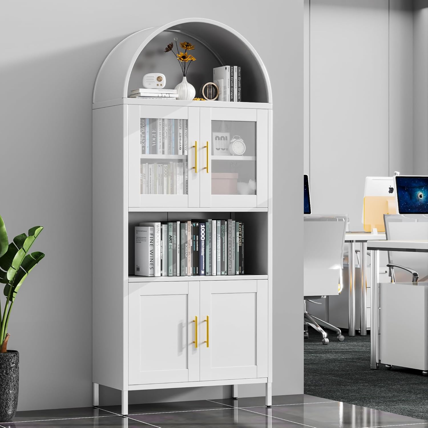 Detalle de JAORD Arched Metal Display Cabinet