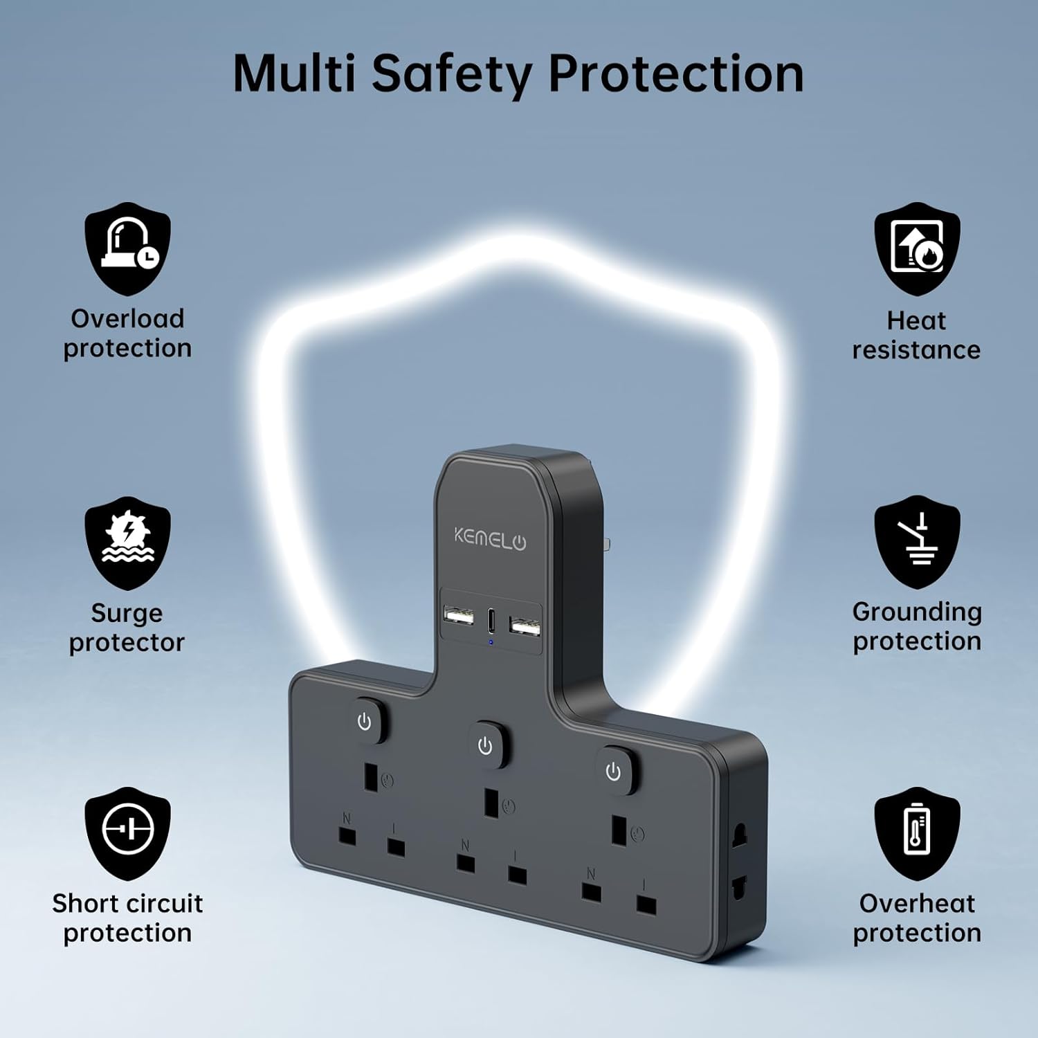 Thumbnail 4 de Multi Plug Adapter 3250W with USB