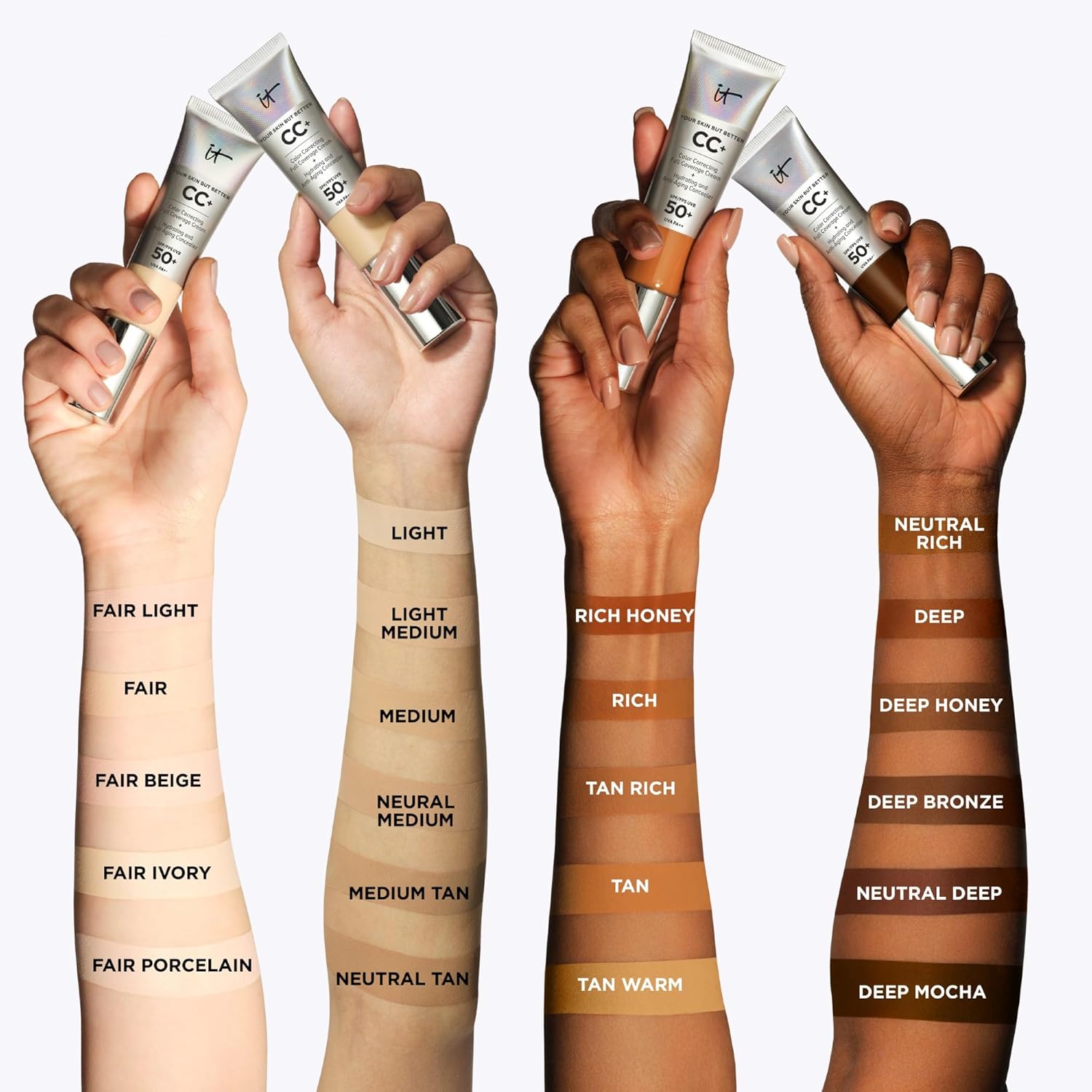 Thumbnail 5 de IT Cosmetics Your Skin But Better CC Cream LSF 50+ – getönte Anti-Aging-Tagescreme als Foundation & Concealer