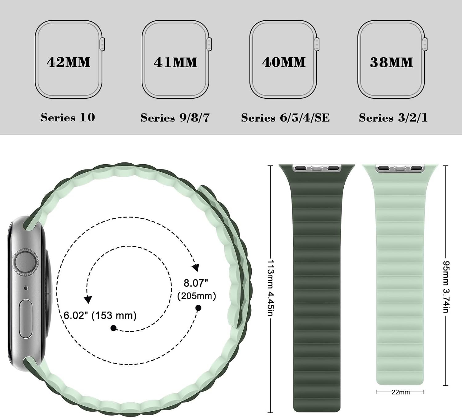 Thumbnail 3 de HITZEE magnetic Apple Watch strap 38-49mm