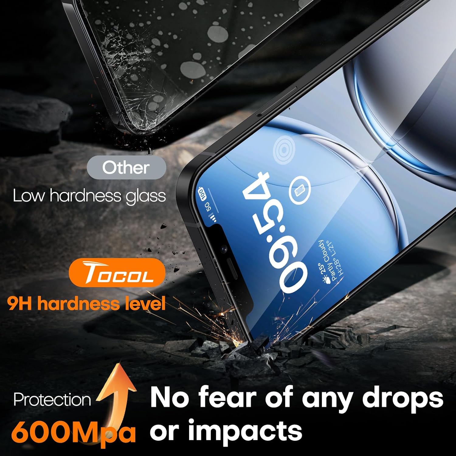 Detalle 2 de TOCOL iPhone 12 mini 9H Screen Protector