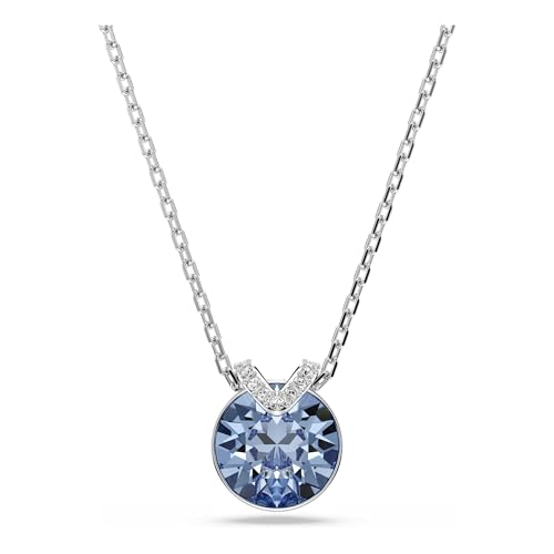 Detalle de Swarovski Collier pendentif Bella V – cristal bleu et pavé blanc sur chaîne rhodiée