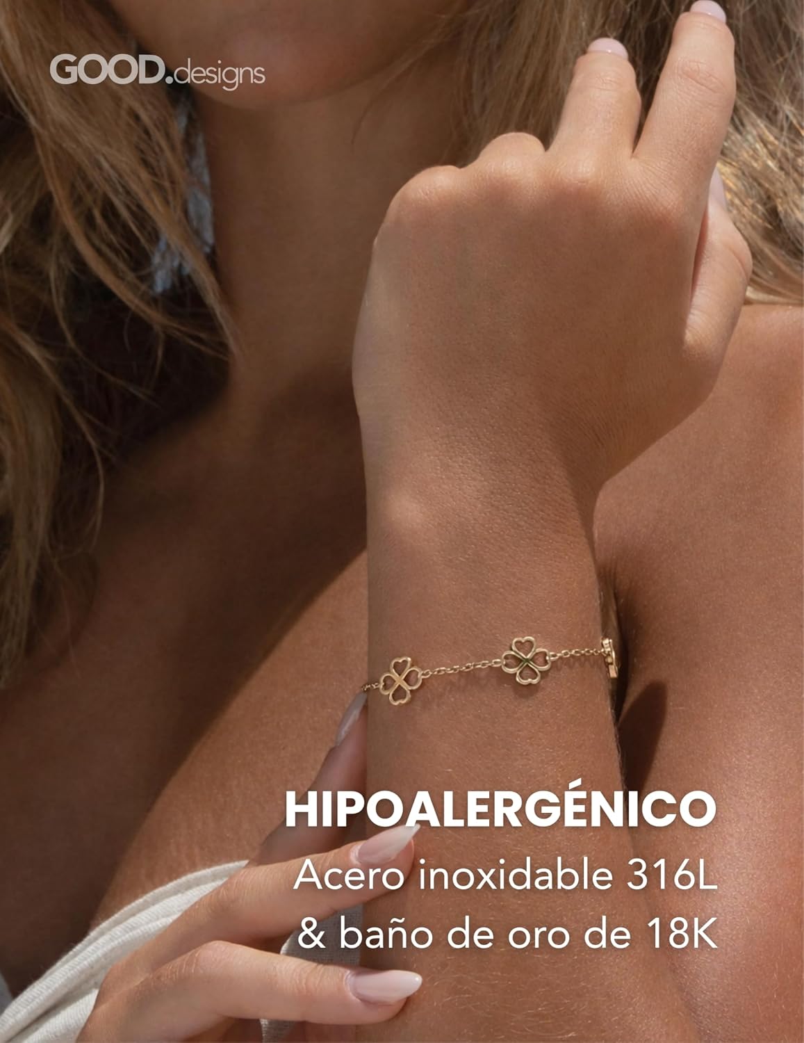 Detalle 2 de GD GOOD.designs Pulsera trébol mujer 16–21 cm