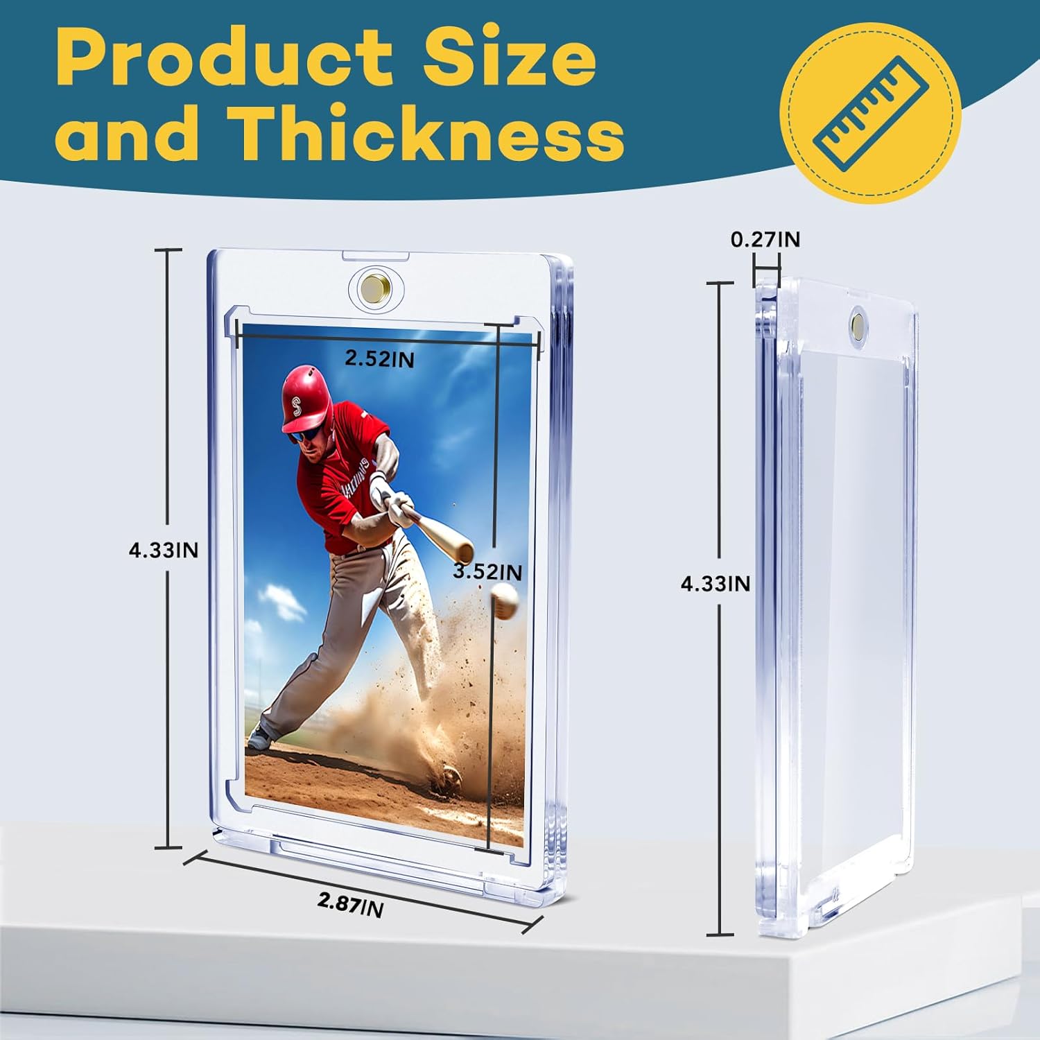 Thumbnail 1 de 100ct Magnetic Card Holders with One-Touch Magnetic Closure (35pt UV Protection)