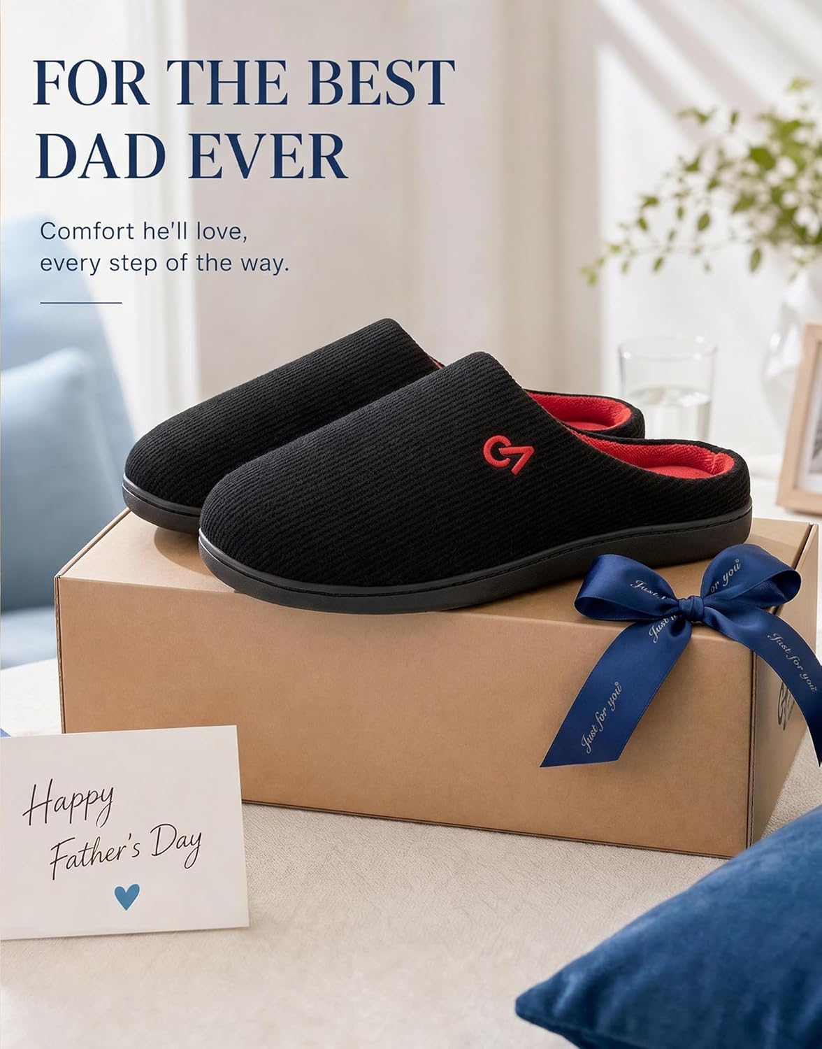 Detalle de Memory foam slippers for men