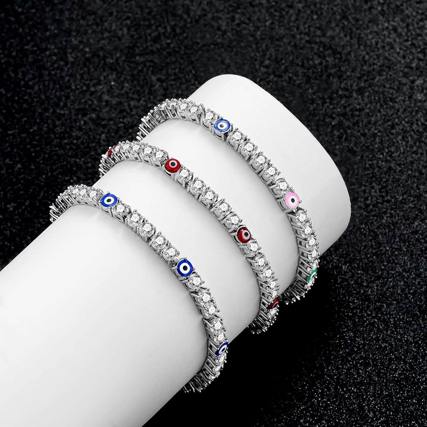 Thumbnail 5 de Leuyuee Böse Blick Armband für Damen – Nazar Amulett mit Zirkonia, 19 cm