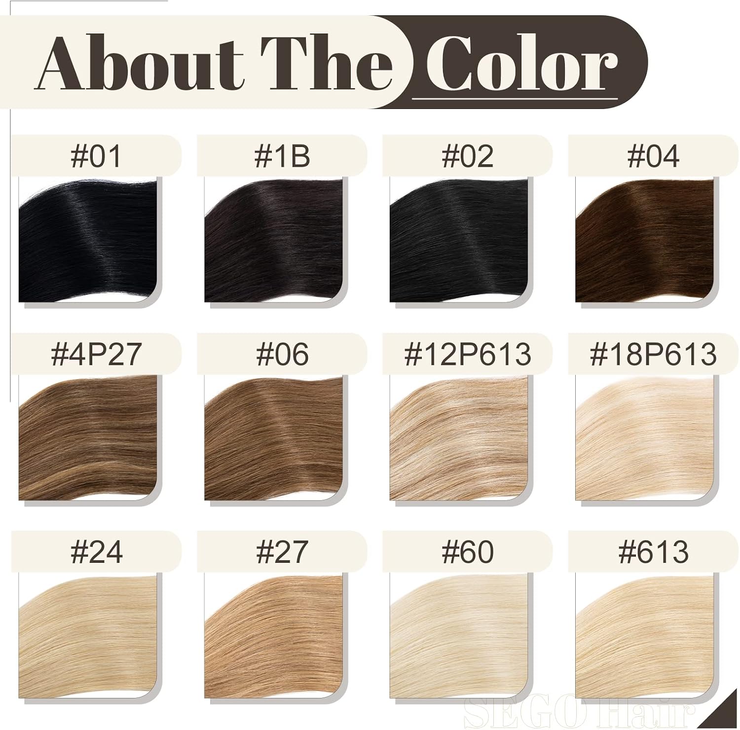 Thumbnail 6 de SEGO Extension con cheratina in capelli 100% Remy, set da 100 ciocche pre-bonded senza clip, 50 cm (50 g), colore 18P613 biondo cenere