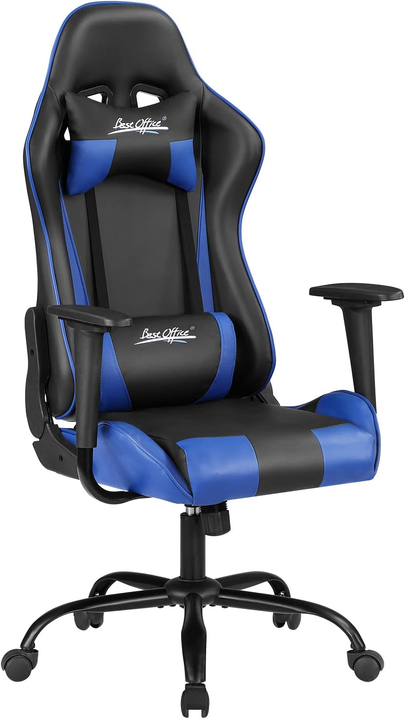 Detalle de Gaming Chair with 18.3–22.2-Inch Seat Height