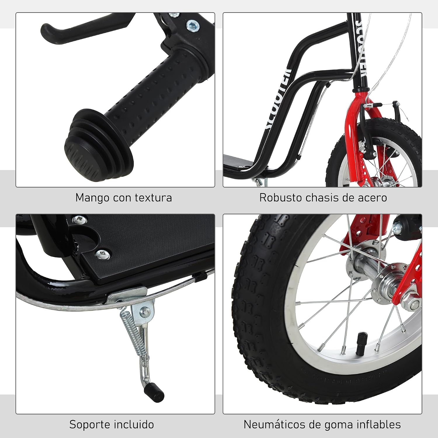 Thumbnail 5 de HOMCOM Patinete infantil con manillar ajustable 75–80 cm
