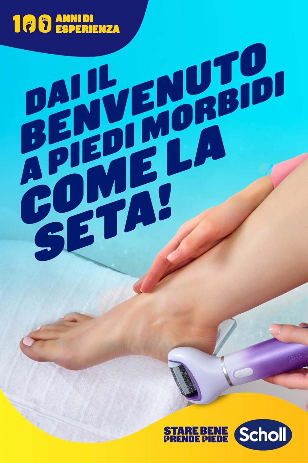 Detalle de Scholl 2in1 Leviga e Ammorbidisce Limited Edition – Pedicure Elettrico per Piedi e Talloni, Kit Professionale con 3 Testine