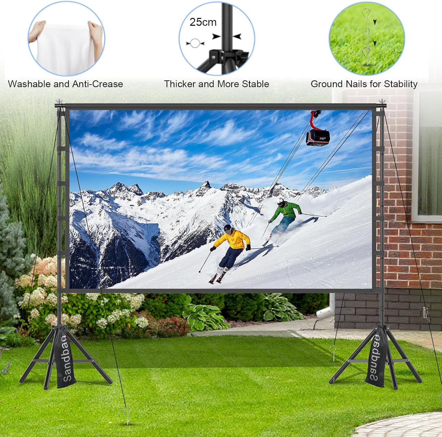 Thumbnail 4 de TOWOND 120 Inch Projector Screen 120