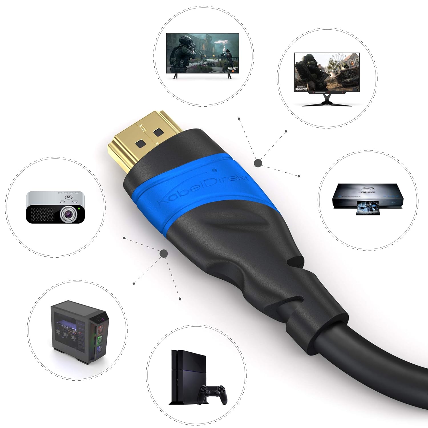 Thumbnail 6 de KabelDirekt 8K/4K HDMI-Kabel (High Speed mit Ethernet) – 10× 5 m, entwickelt in Deutschland