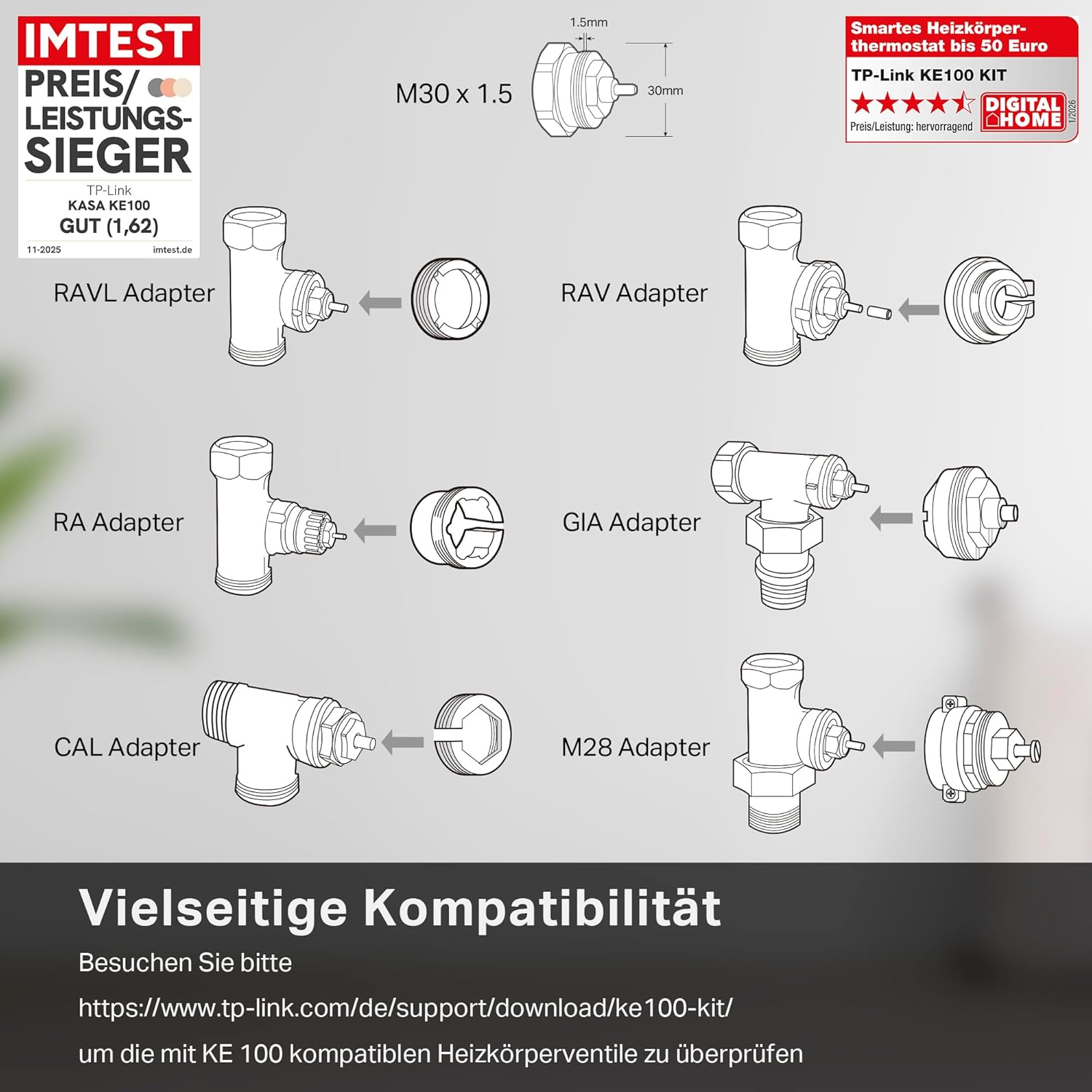 Detalle 2 de TP-Link Smartes Heizkörperthermostat Erweiterungseinheit