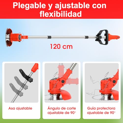 Thumbnail 6 de OUTIGO Cortacésped inalámbrico 21V con 2 baterías y 4 tipos de accesorios de corte para jardín y terraza