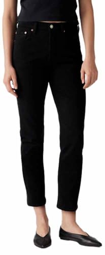 Detalle de Levi's 501 Crop Vaqueros Mujer – Black Sprout 28W/26L
