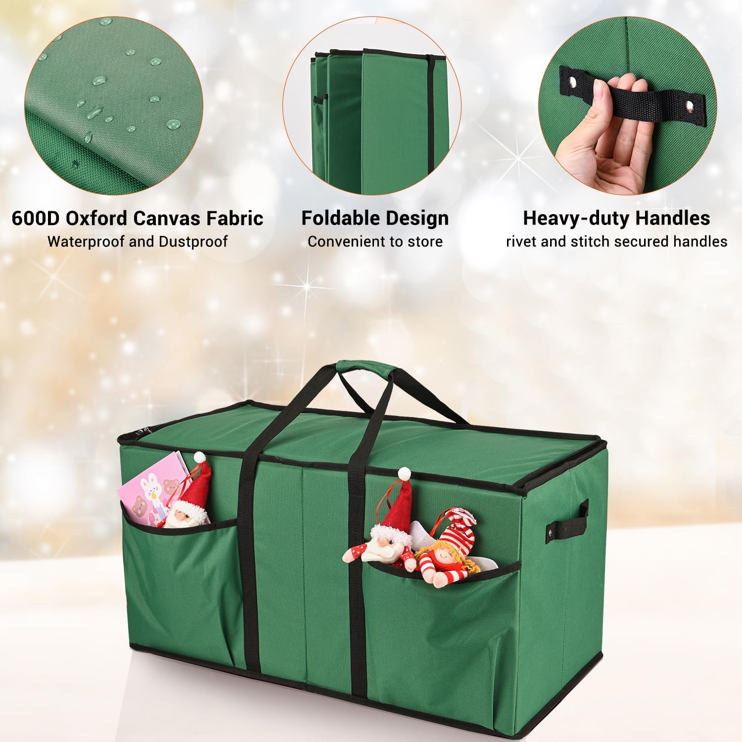 Detalle 2 de Mrrihand Christmas Ornament Storage Box 128