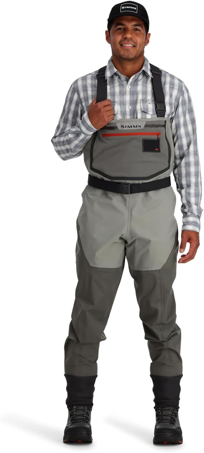 Detalle de Simms Freestone Stockingfoot — Cuissardes de pêche pour homme, durables et respirantes