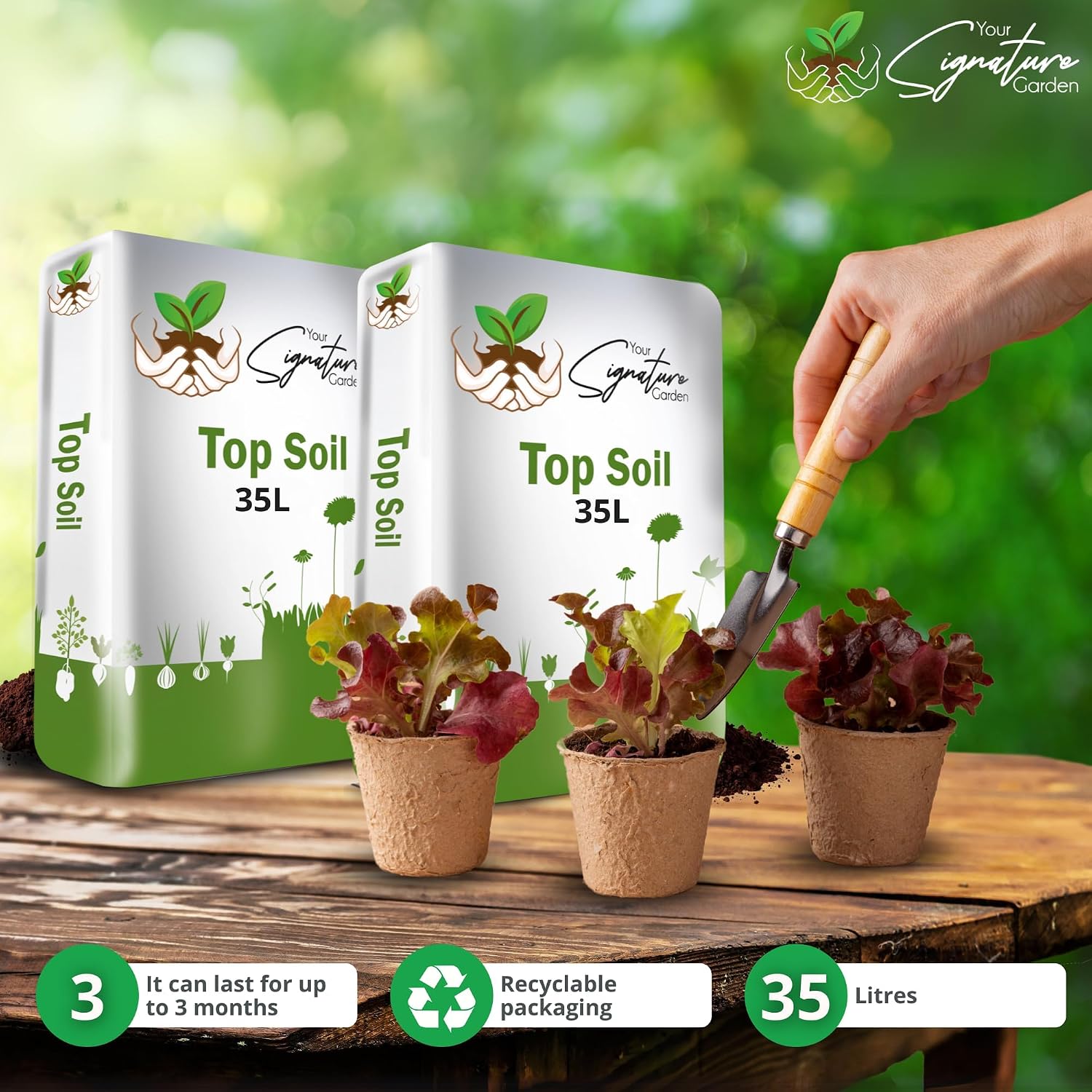 Thumbnail 6 de Laeto Top Soil 35L x 2: Rich Landscaping Soil for Plants, Lawns and Flowers