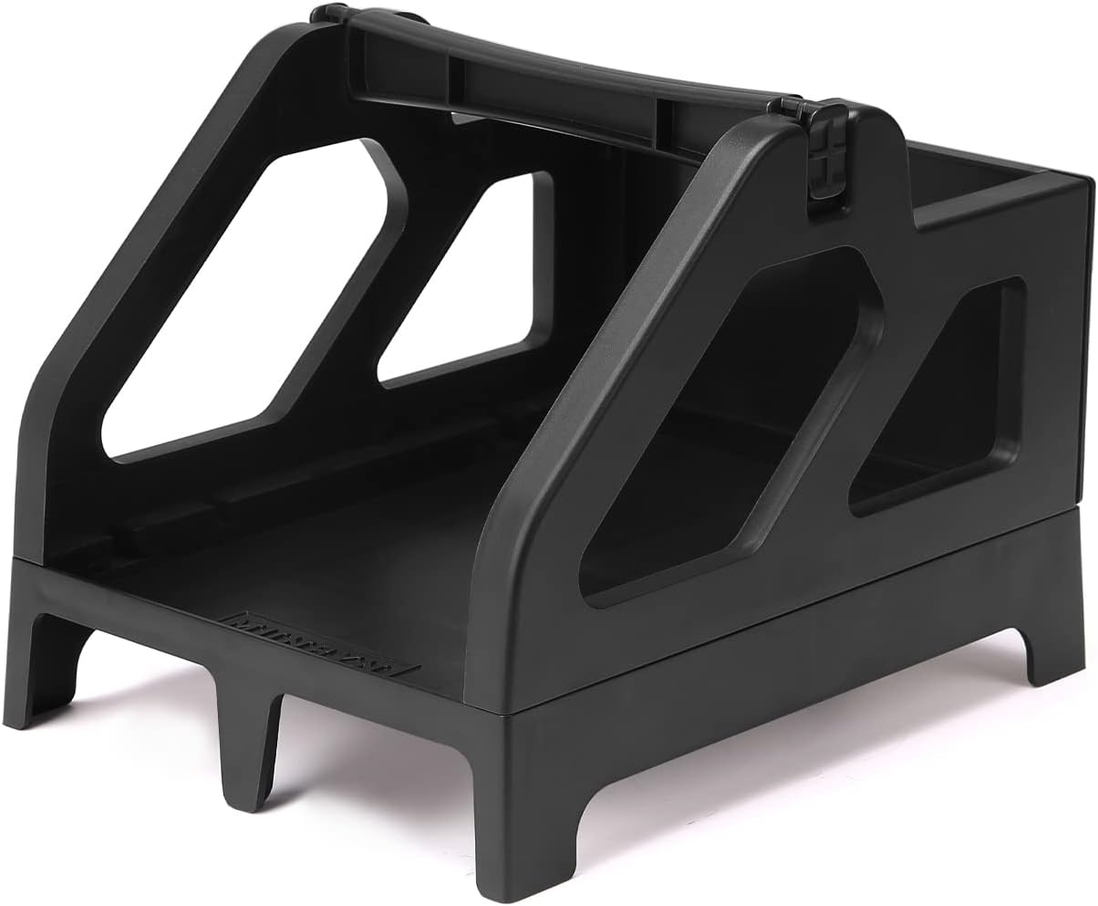 Detalle de MUNBYN ILH01 Black label holder for roll and stack fan-fold thermal labels