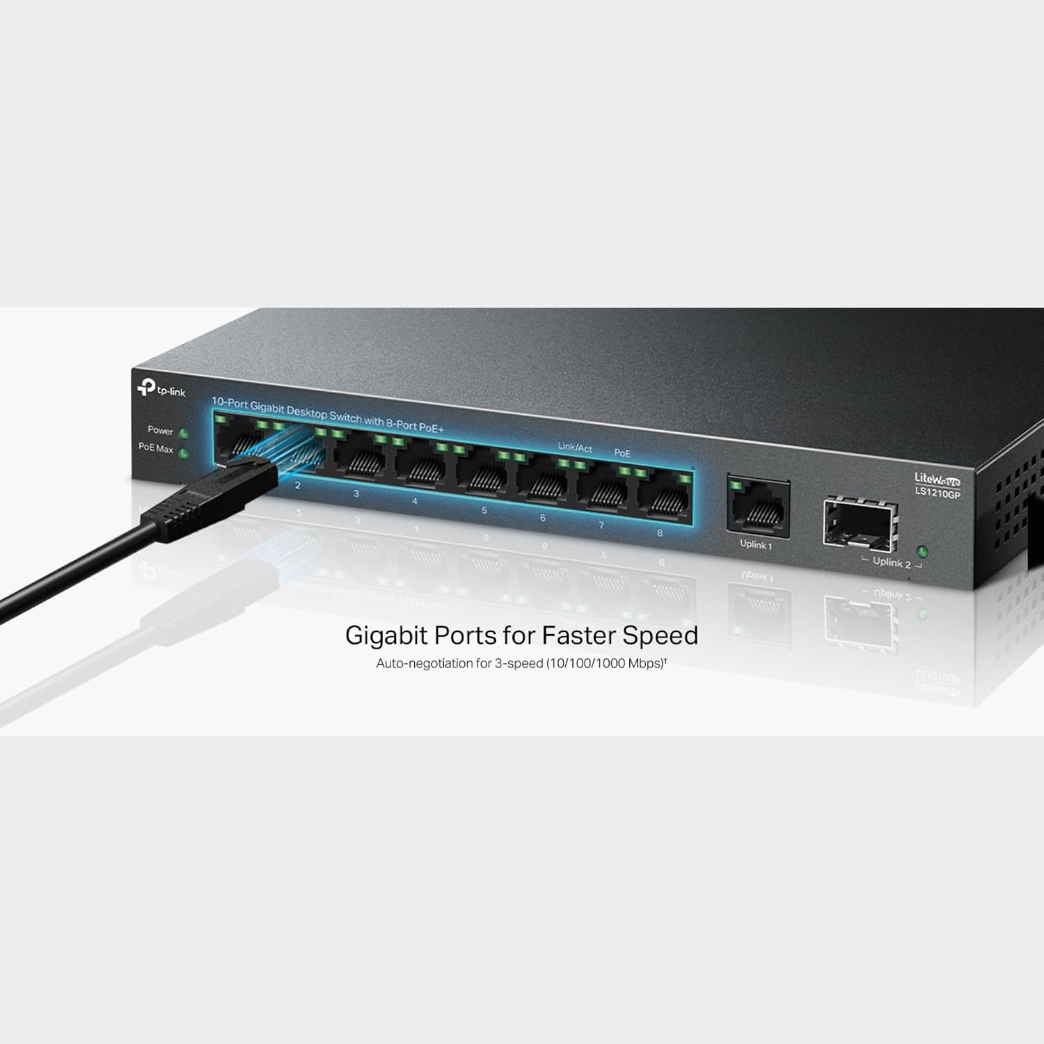 Thumbnail 4 de TP-Link LS1210GP 61W PoE+ 10‑Port Gigabit Switch