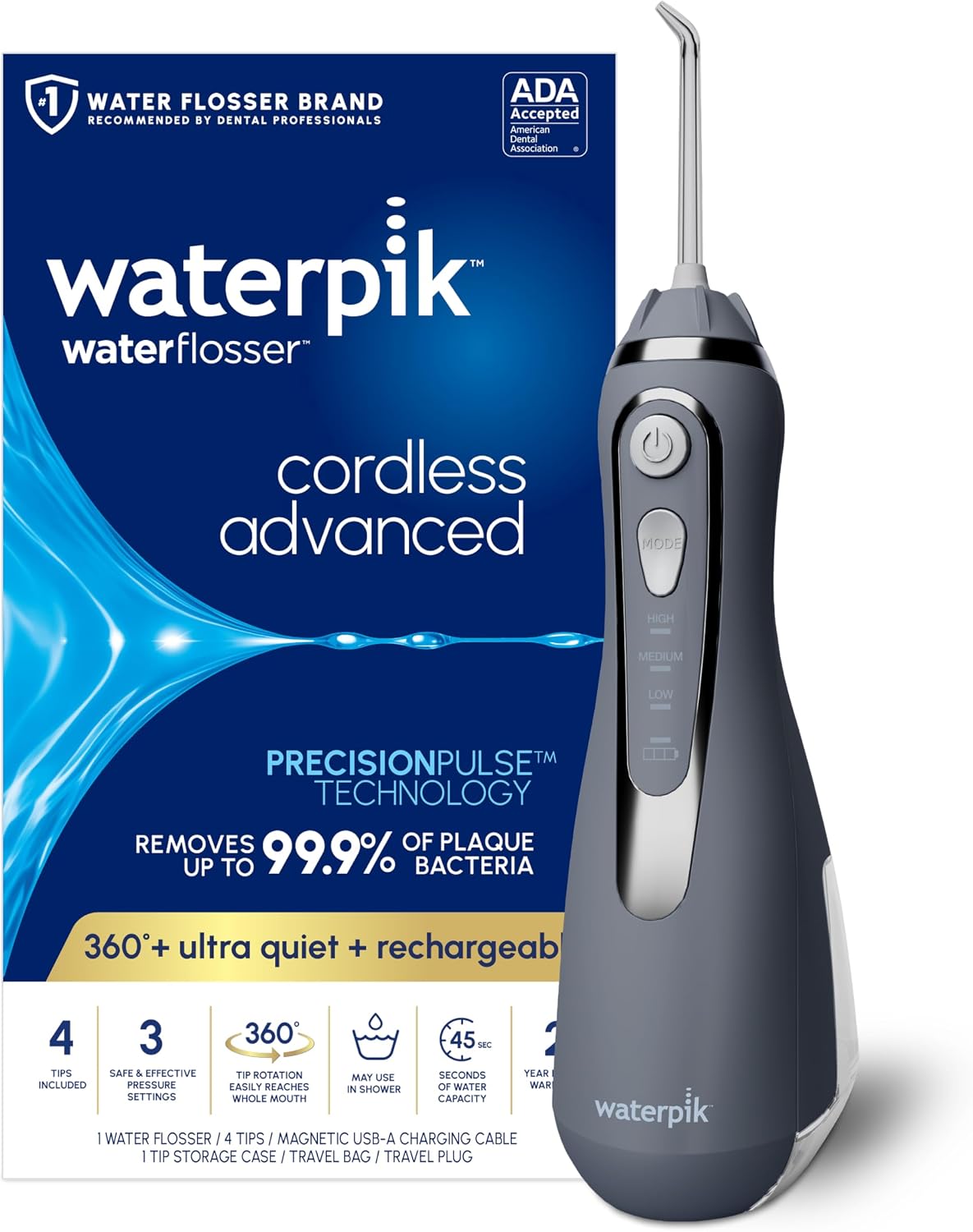 Detalle de Waterpik WP-587 Cordless Water Flosser 7 oz