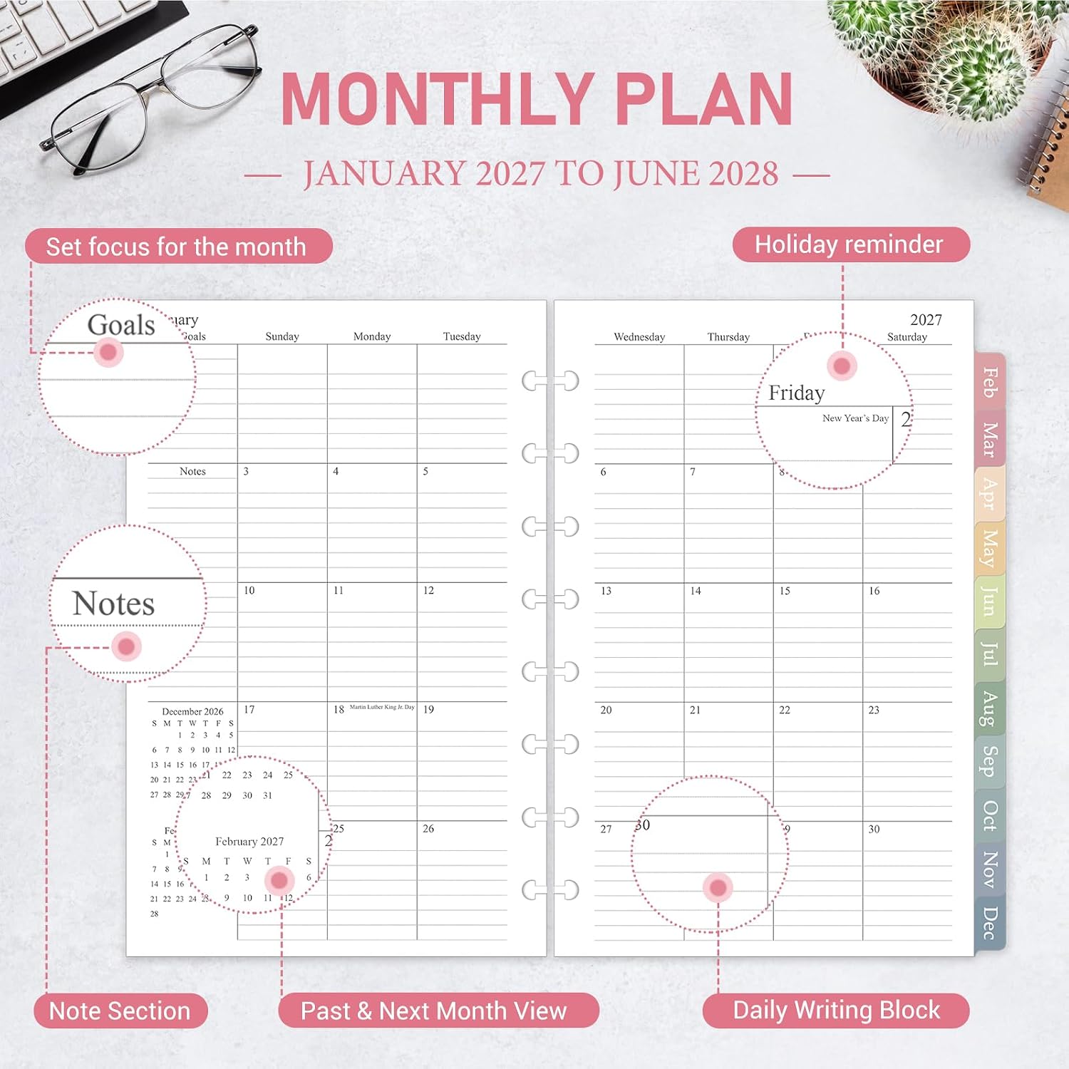 Detalle de Monthly Planner Refill, 8-Disc