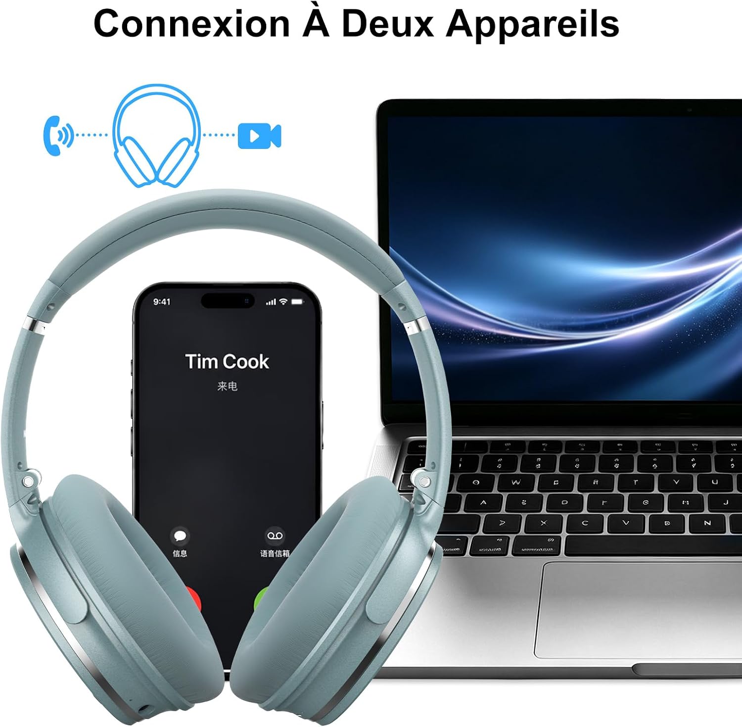 Thumbnail 6 de Srhythm NC35 draadloze over-earhoofdtelefoon met ANC en Bluetooth 5.0