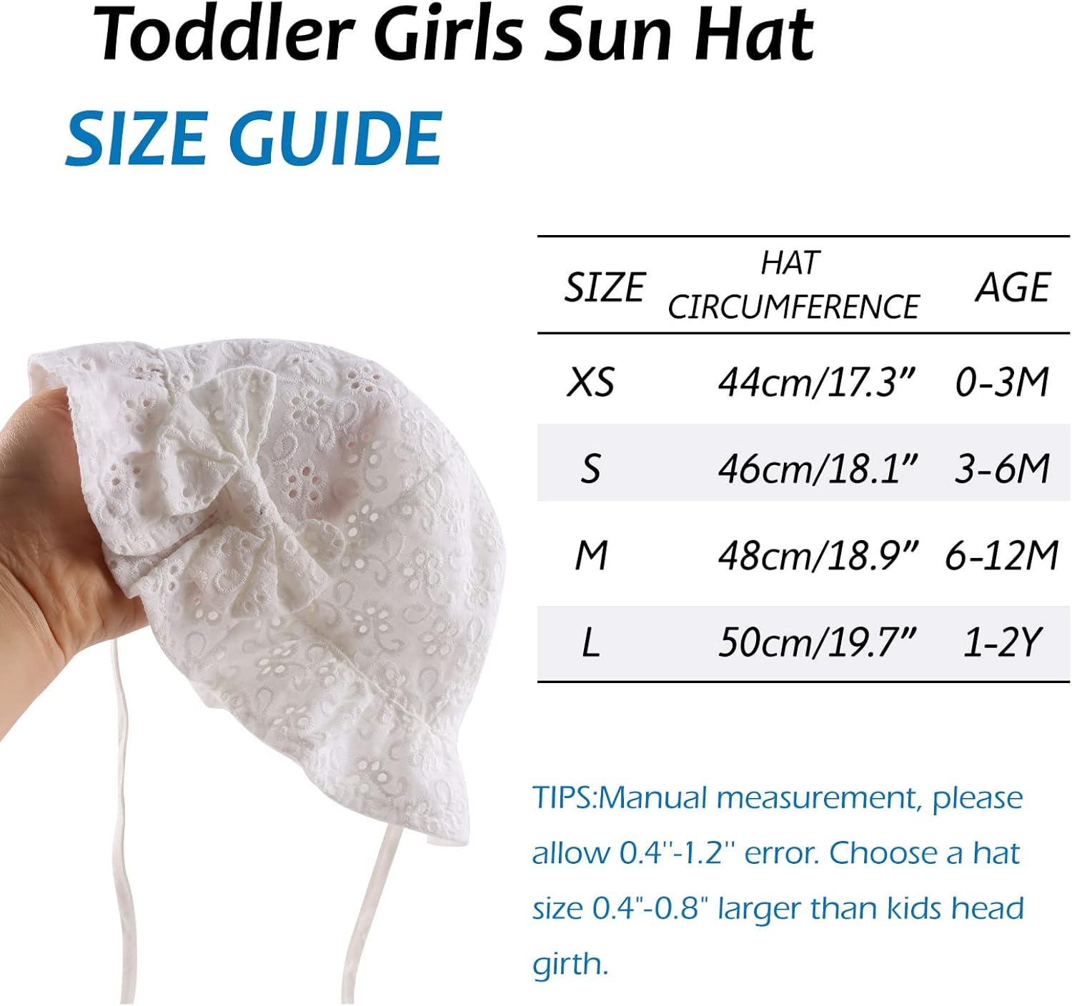 Thumbnail 5 de XIAOHAWANG Baby Girl Sun Hat Embroidered Flowers