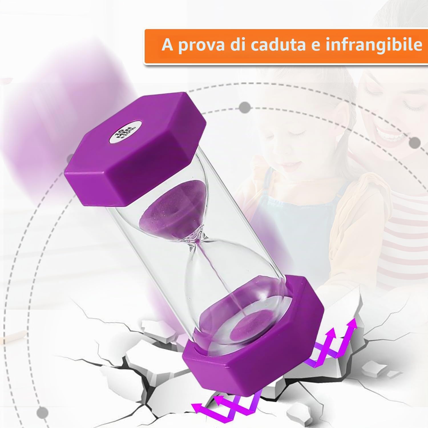 Thumbnail 6 de 6 Clessidre Colorate per Bambini – Set Timers da 1 a 30 minuti (Italiano), Clessidre Didascaliche per Cucina, Studio e Giochi