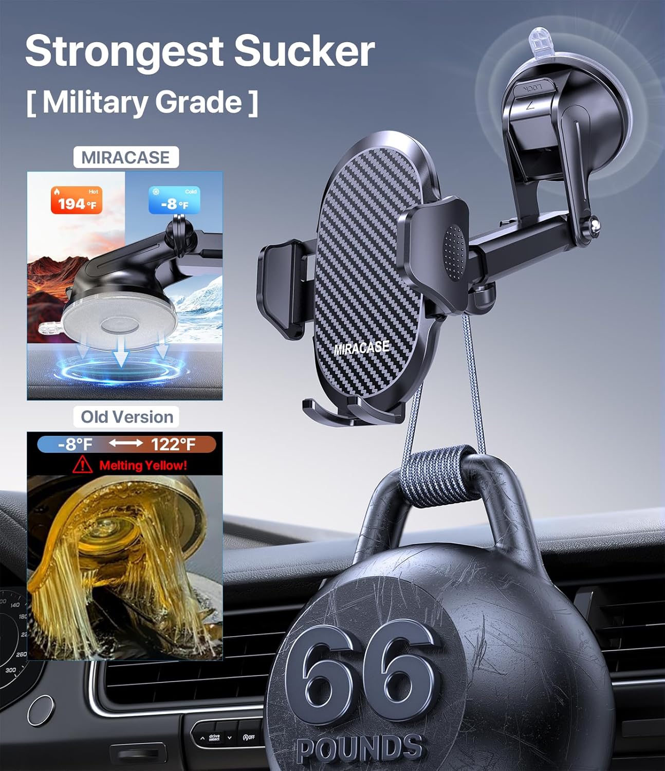 Detalle 2 de Miracase 2025 Car Phone Holder 360° rotatable