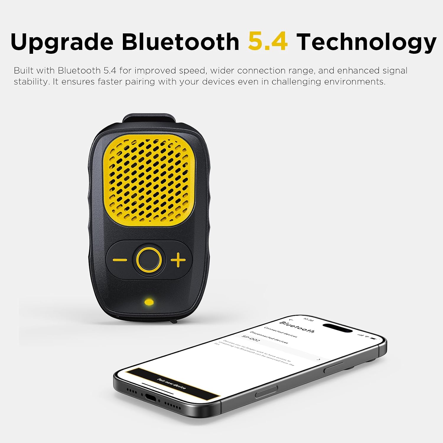 Thumbnail 6 de ShellHome SP-001 Wearable Bluetooth Speaker with Clip, Magnet and 30-Hour Battery