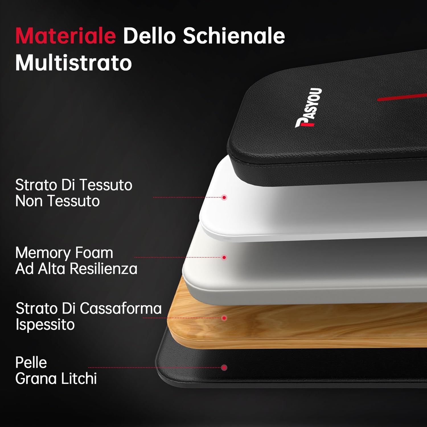 Thumbnail 2 de PASYOU Panca Palestra Pieghevole 10 posizioni regolabili per allenamento completo 🏋