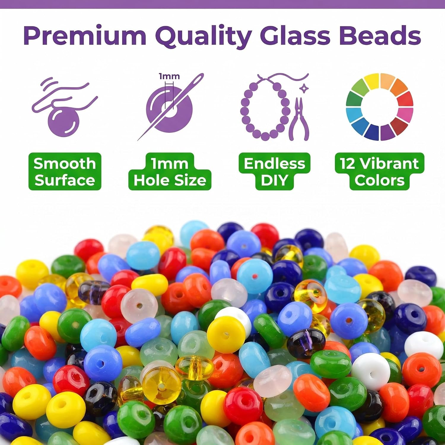 Thumbnail 6 de Glass Rondelle Beads 3x6mm