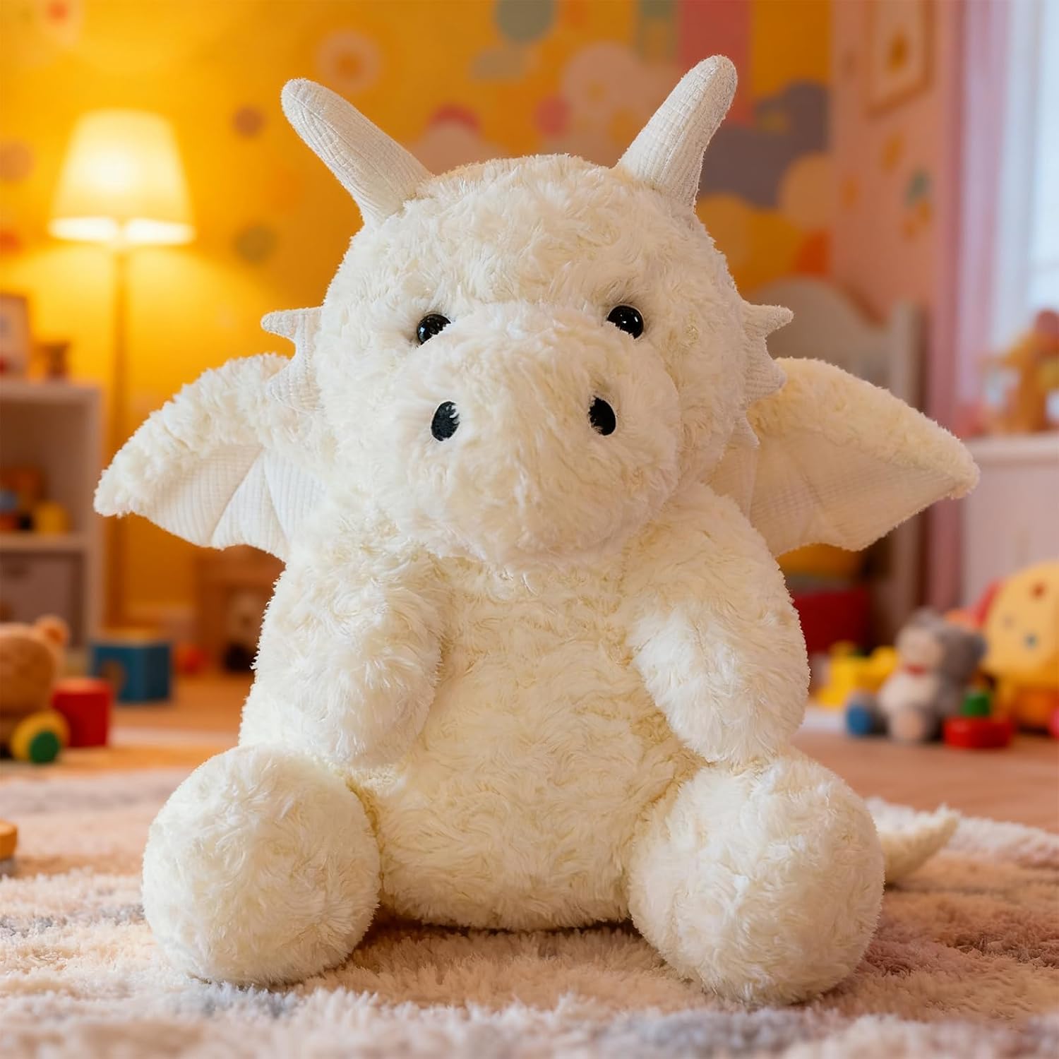 Detalle 2 de SUSULF Little Flying Dragon Plush Toy, White, 11.81-Inch