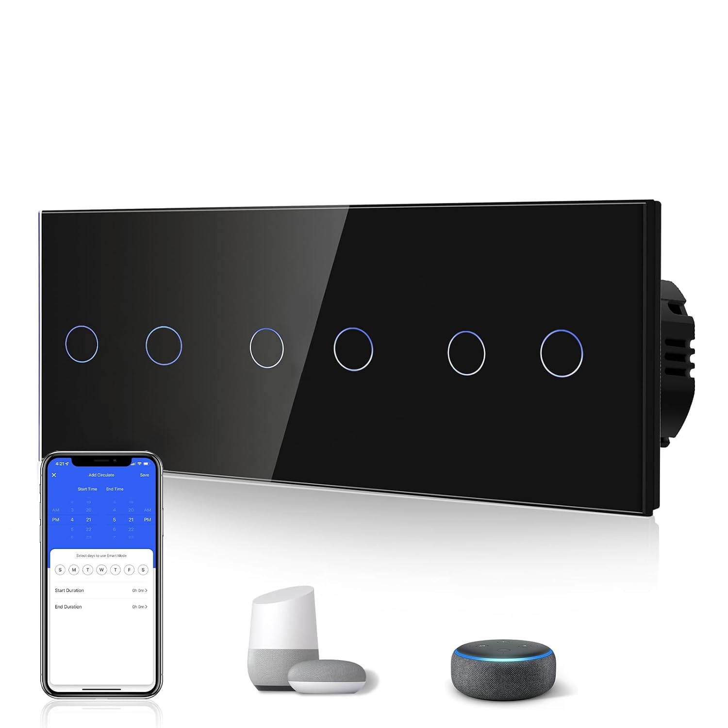 Thumbnail 6 de BSEED Dimmer Smart Alexa Lichtschalter 300W – 1 Fach, Touch, WIFI Wandlichtschalter