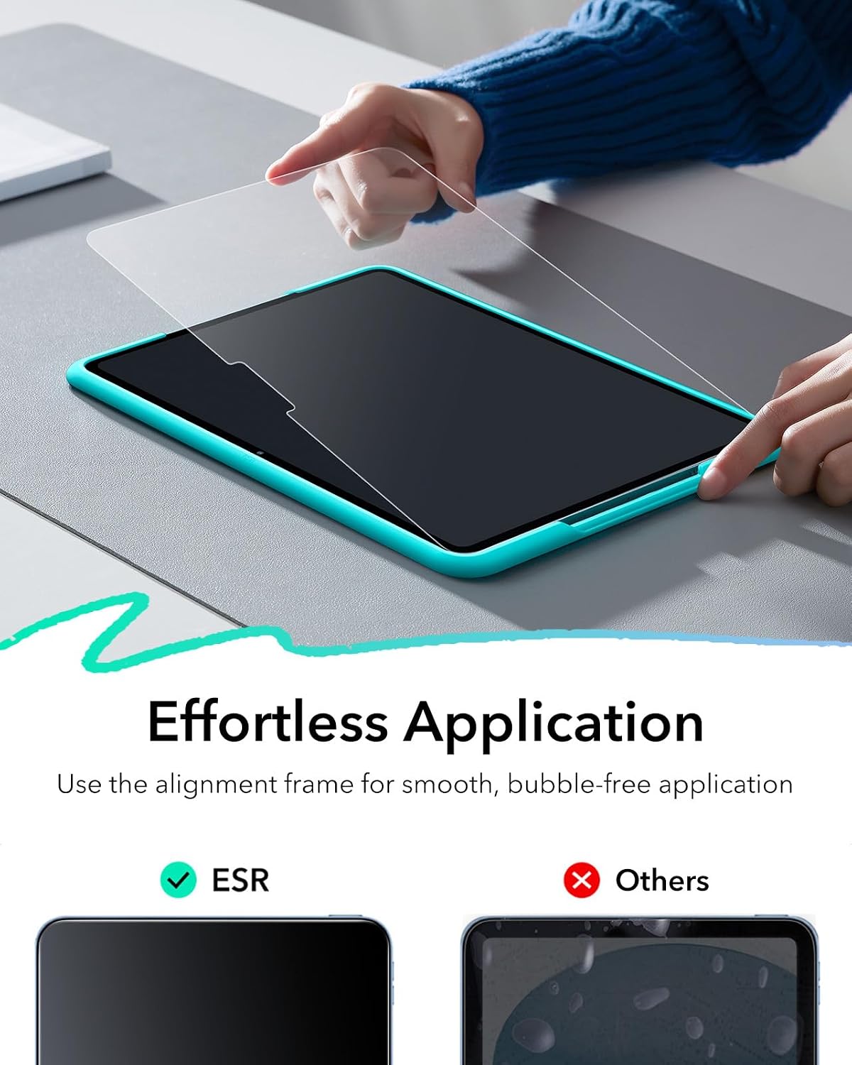 Detalle 2 de ESR Paper-Feel iPad screen protector 2-pack