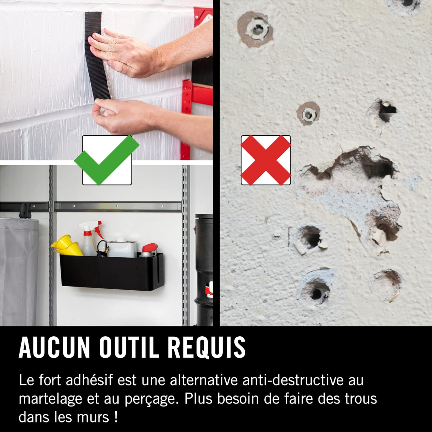 Thumbnail 4 de VELCRO Brand rouleau adhésif auto-agrippant industriel double face noir (50 mm x 2,5 m)