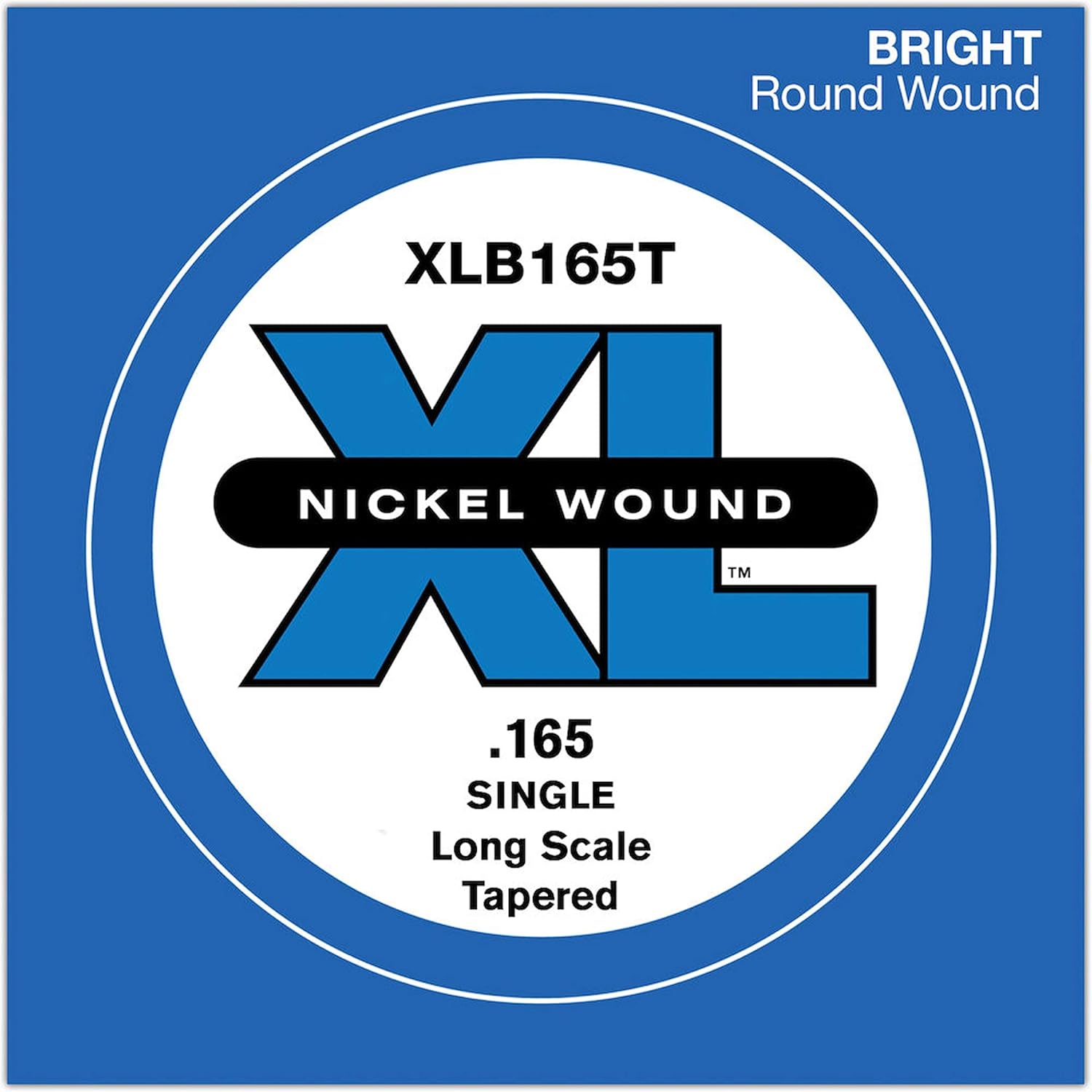 D’Addario XLB165T Nickel Wound Bass-Einzelsaite, Long Scale (165 Gauge) – tapered
