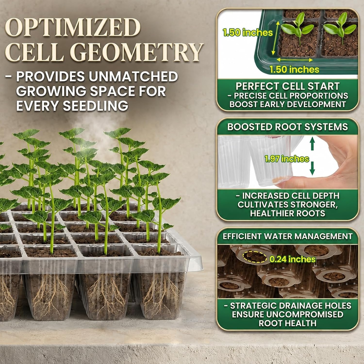 Thumbnail 6 de PlantaPulse YMH-02 120-Cell Seed Starter Tray with Full-Spectrum Grow Light