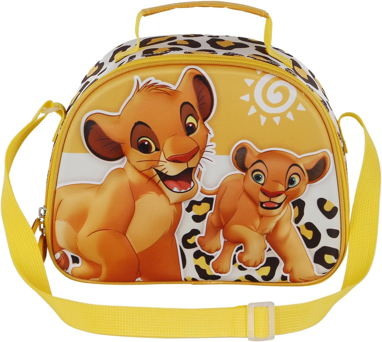 Detalle 2 de Disney El Rey León Bolsa Portamerienda 3D Amarillo Africa 🦁