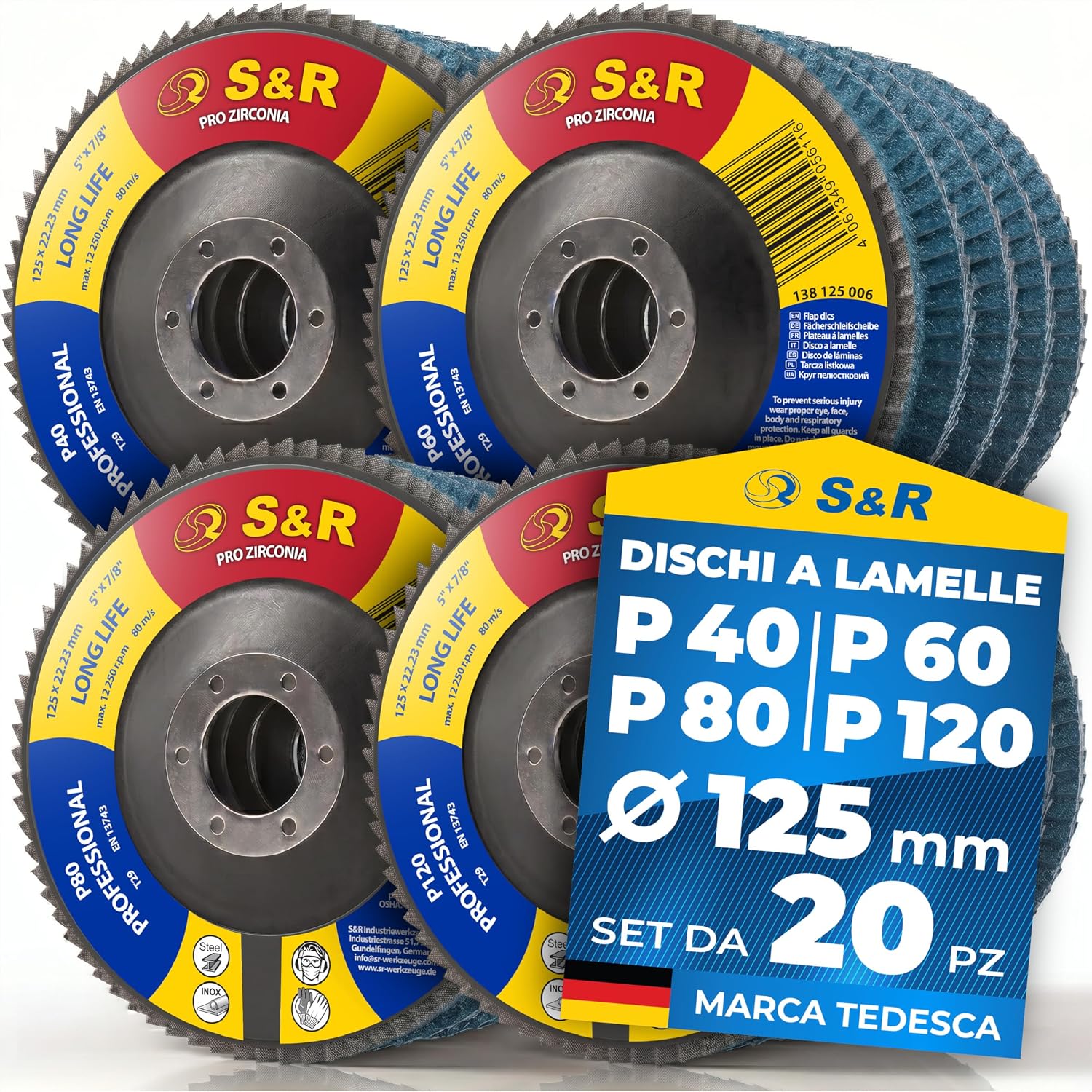 Thumbnail 6 de S&R Disco Lamellare 125-10: dischi lamellari 125 mm per smerigliatrice, grana 60, foro 22,23 mm
