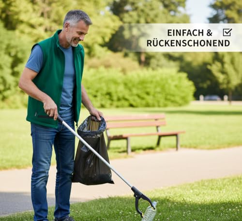 Detalle 2 de ANGEL 2er-Set Greifzange 76 cm – Aluminium Greifhilfe mit Magnetspitze, rutschfestem Griff & faltbarem Design