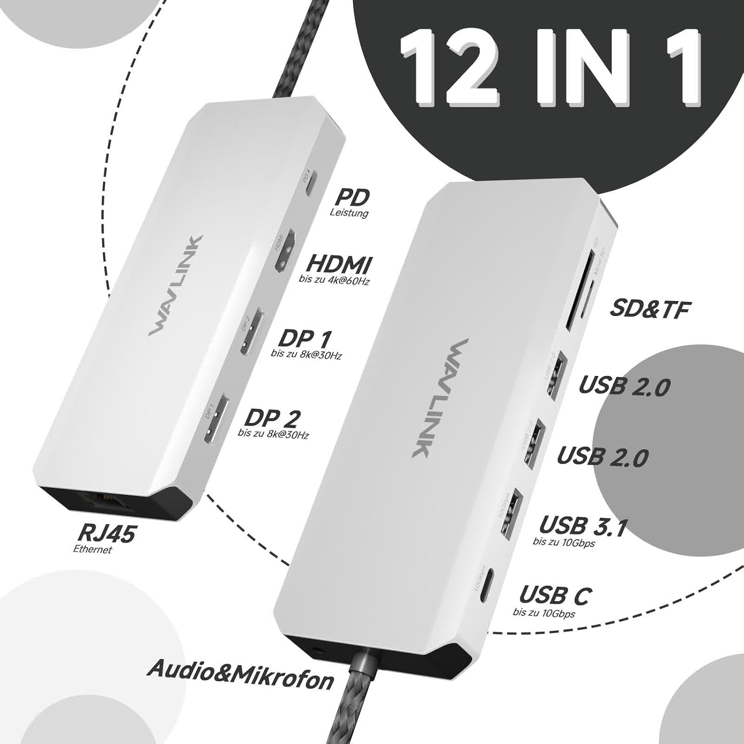 Thumbnail 4 de WAVLINK Laptop Docking Station 12-in-1