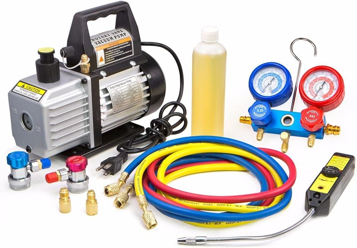 Detalle 2 de 4CFM Vacuum Pump A/C Manifold Gauge Kit