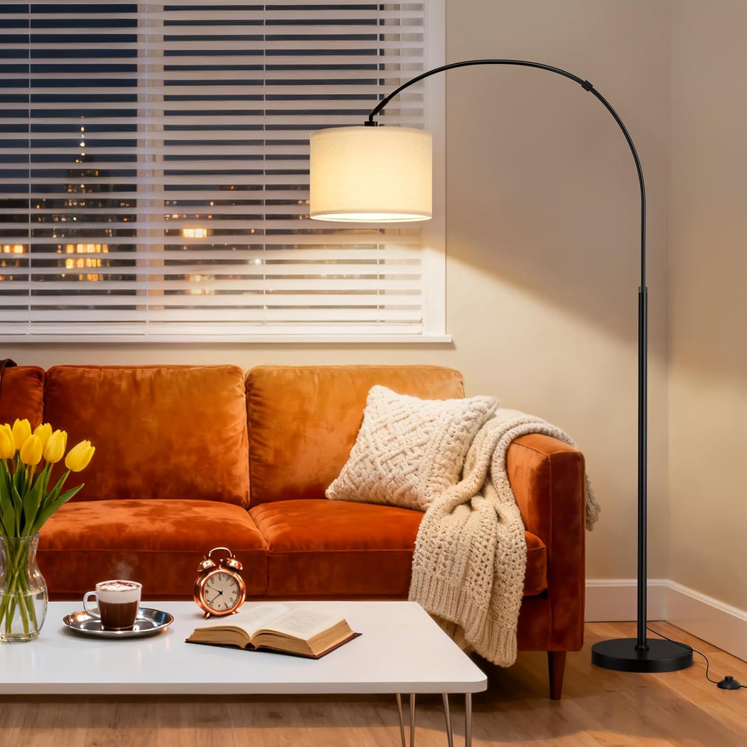 Thumbnail 2 de PreeOtti Arc Floor Lamp: Remote-Controlled, Dimmable 3-Colour Temperatures at 180cm Arc