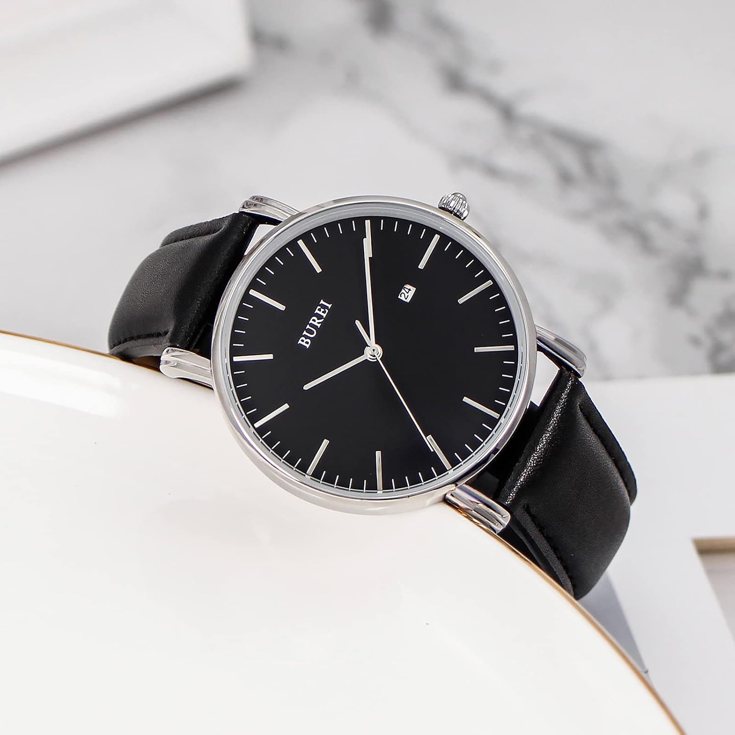 Thumbnail 5 de BUREI Montre Quartz Ultra-Fine 30M